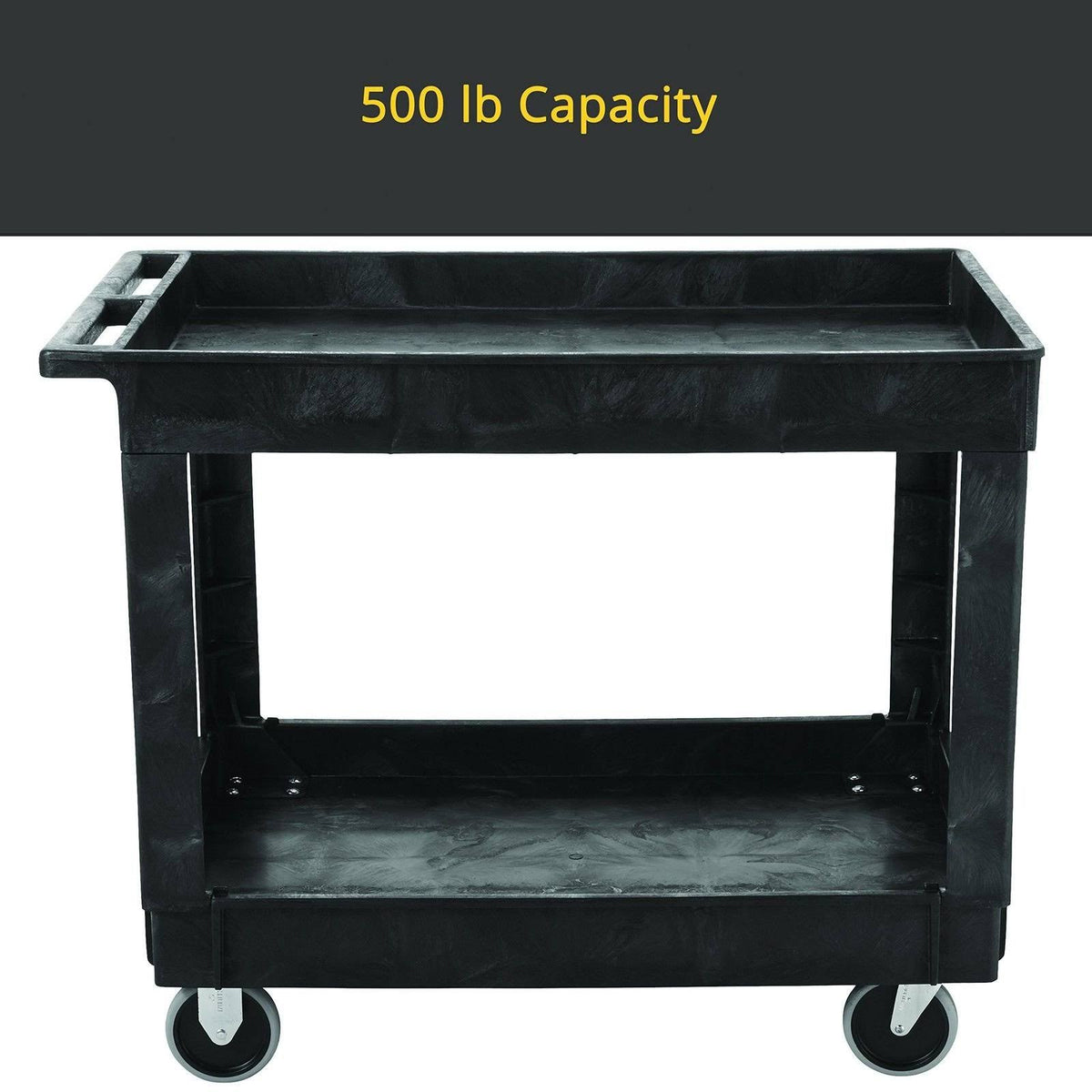 Black 2 Shelf Utility Cart L214