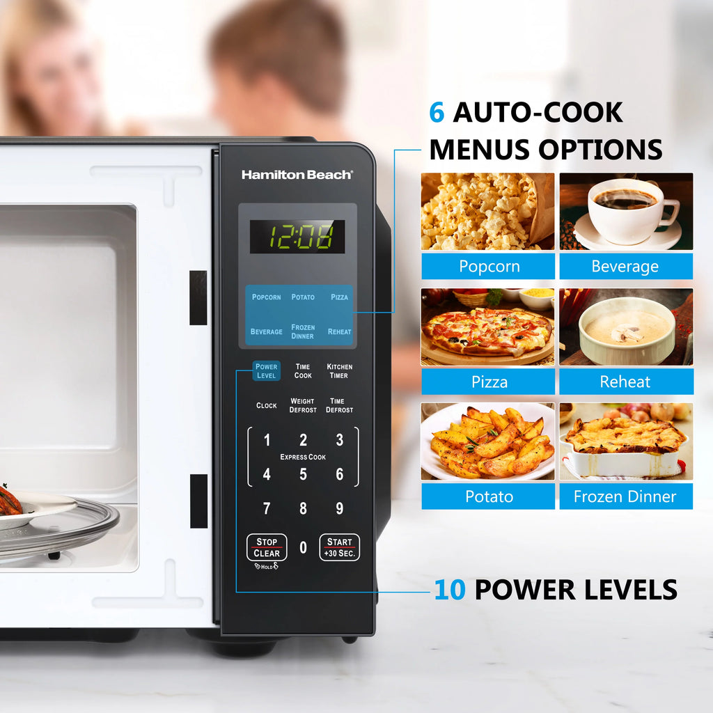 0.9 Cu ft 900 Watts Stainless Steel Countertop Microwave Oven N701