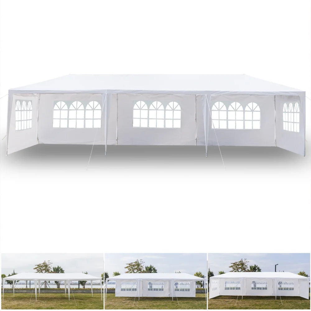 10' x 30' Waterproof Folding Canopy Tent with 5 Removable Sidewalls A6304