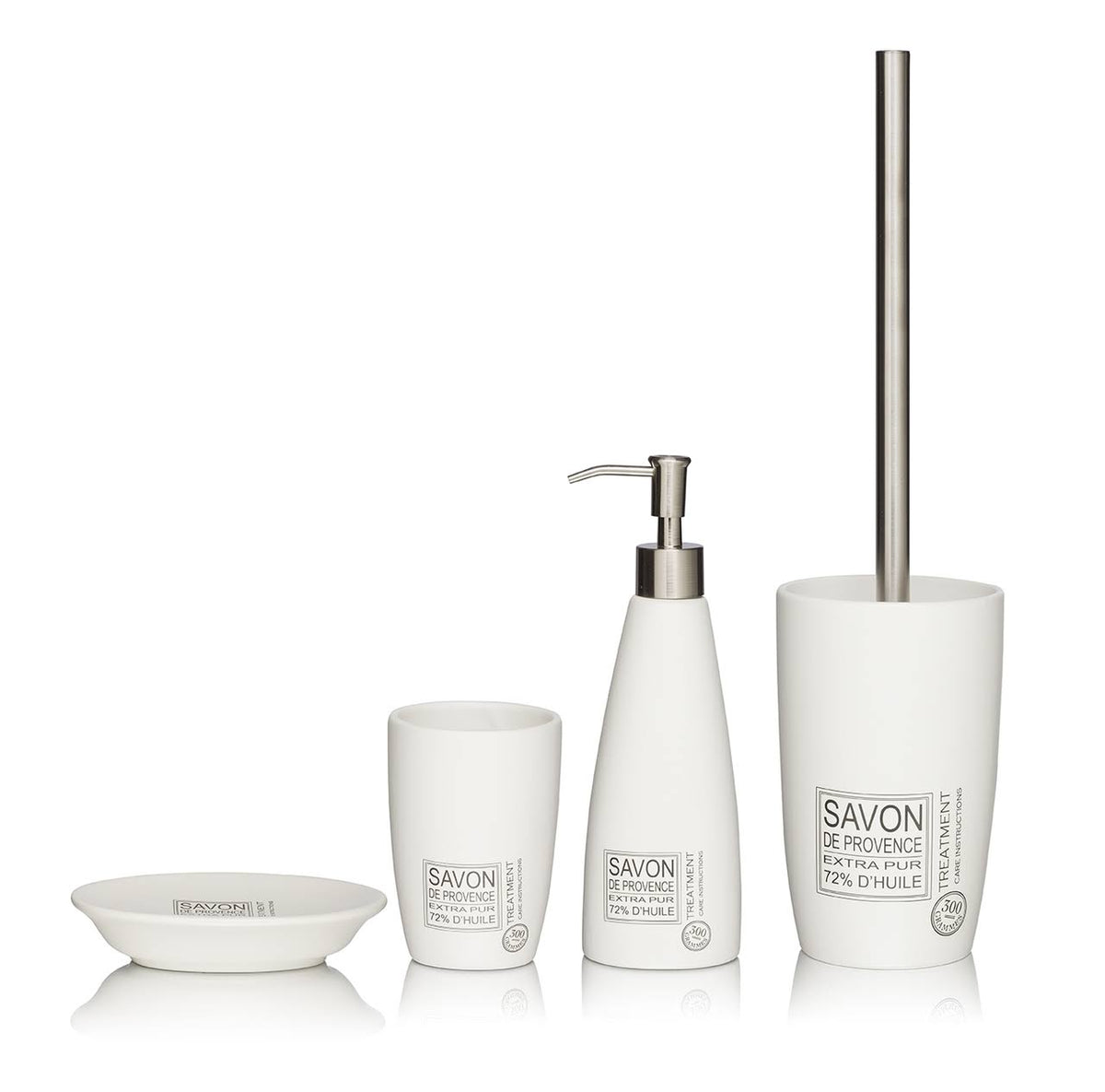 White 5 Piece Bathroom Accessory Set Q8672