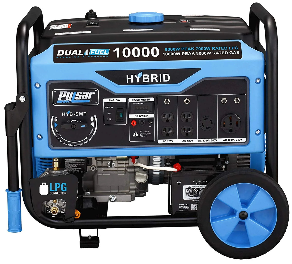 10,000-Watt Dual Fuel Portable Generator with Electric Start N36747