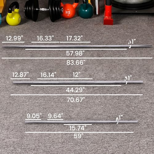 1 Inch Barbell Bar 300 Pound Capacity Z362