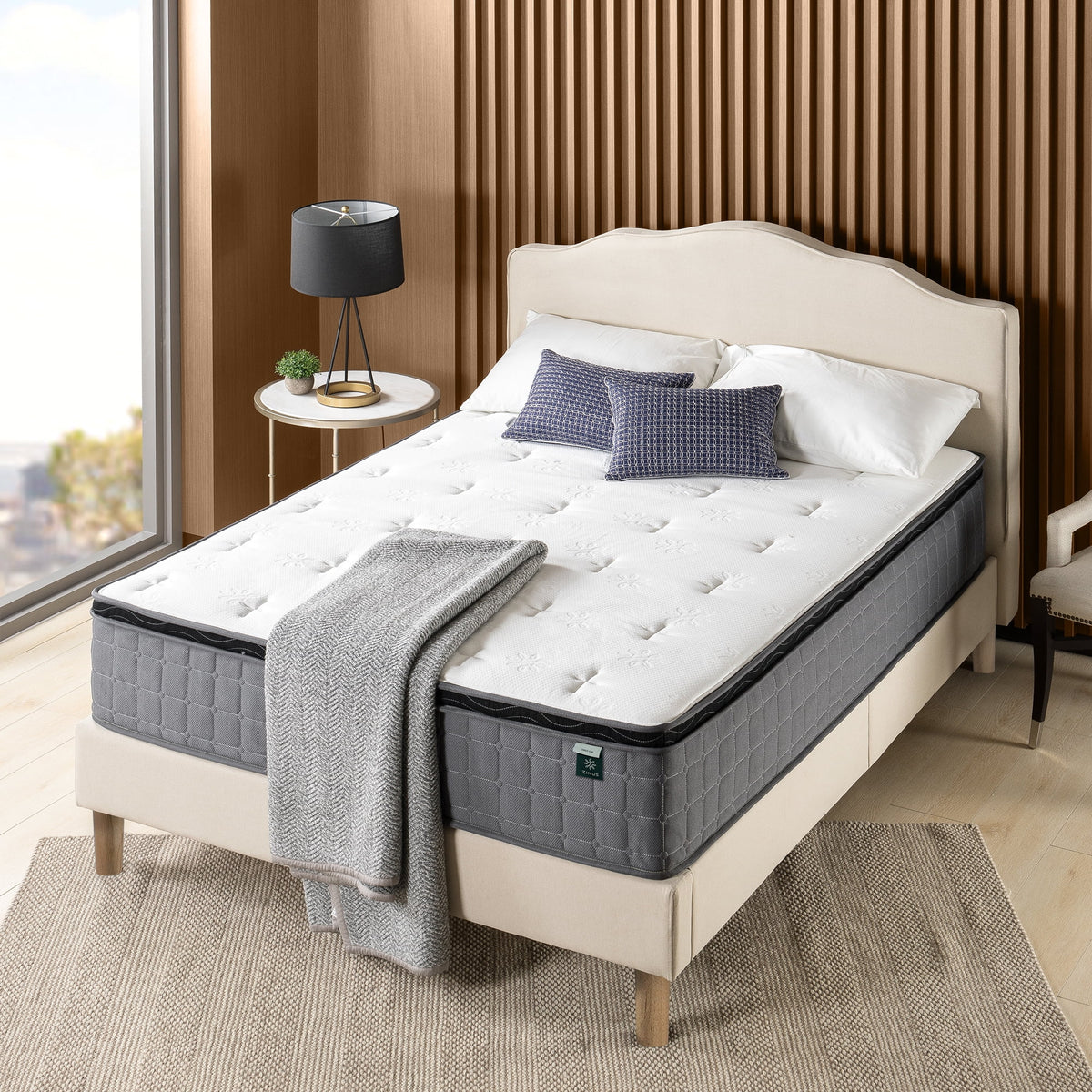 12 Cool Touch Hybrid Gel Memory Foam Pocket Spring Queen Mattress I1168