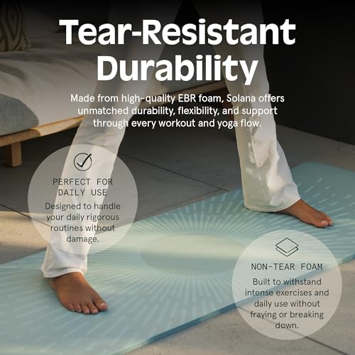 1" Thick Non Slip Yoga Mat with Nylon Carry Strap I947992