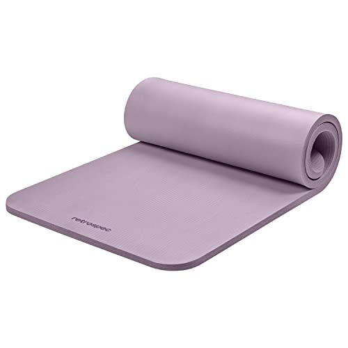 1" Thick Non Slip Yoga Mat with Nylon Carry Strap I947992