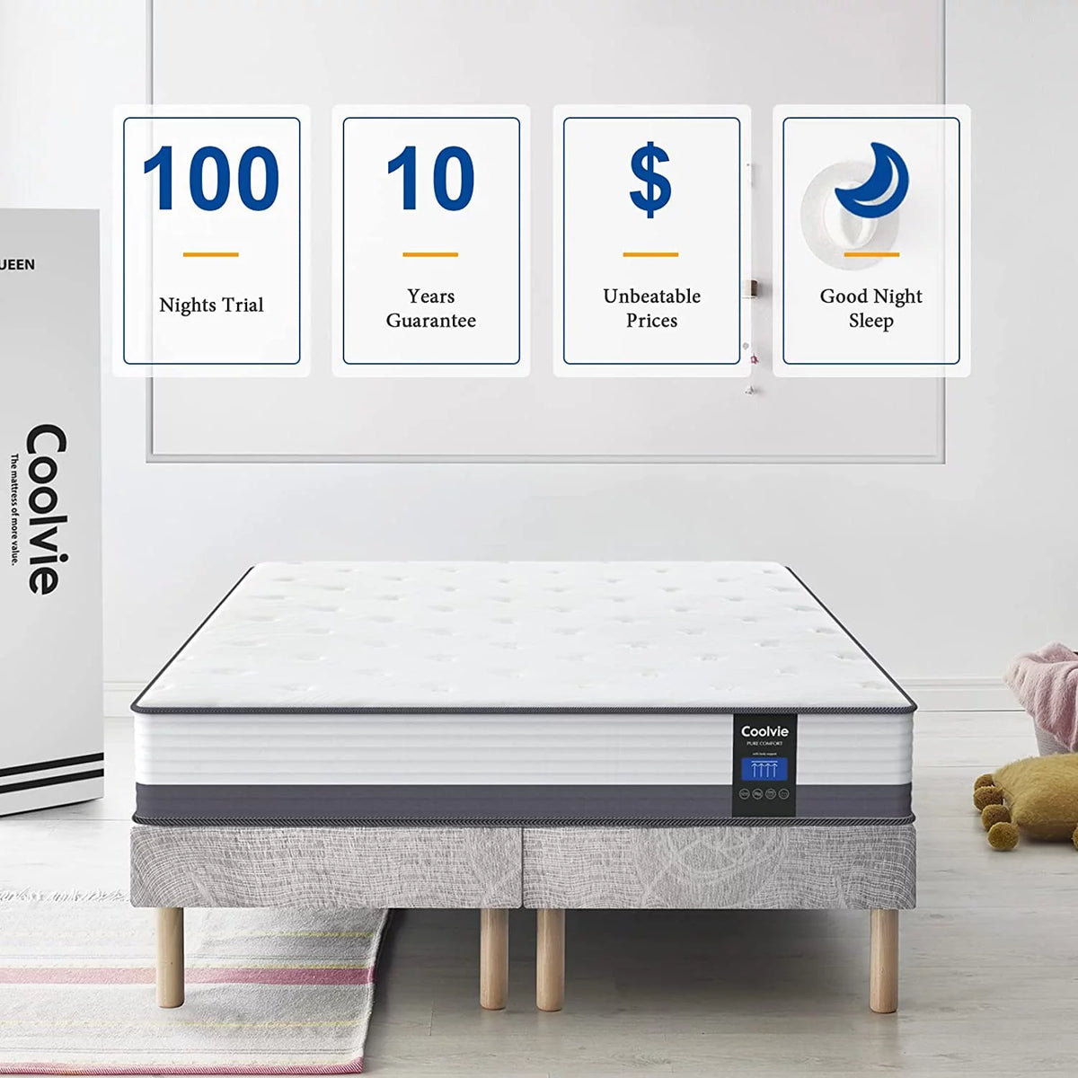 10 Inch Full Size Gel Memory Foam Hybrid Mattress O59405