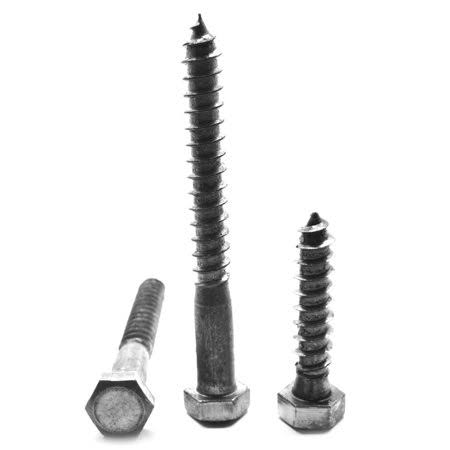 1/2 inch-6 x 4 inch Hex Lag Screw Low Carbon Steel Plain Finish Pk 125 G25697