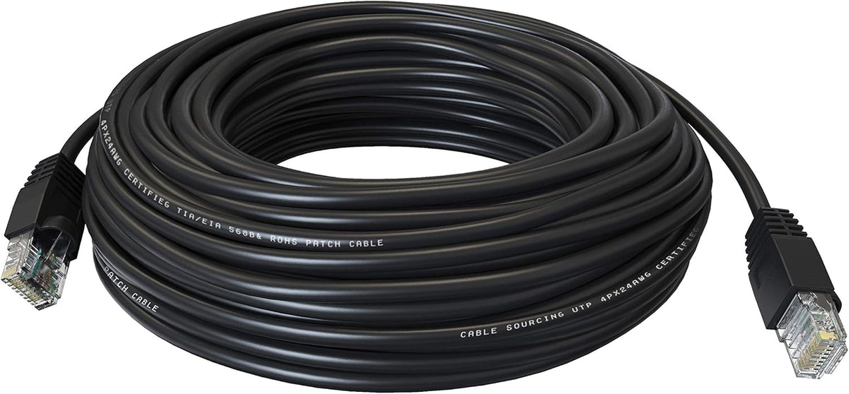 166ft CAT5e Ethernet Cable, Solid Copper, RJ45 Plugs G425562