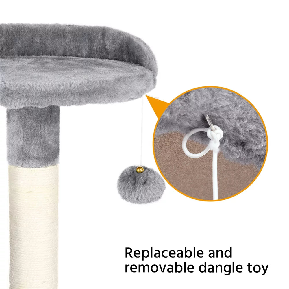Light Gray Cat Tree with Condo X241