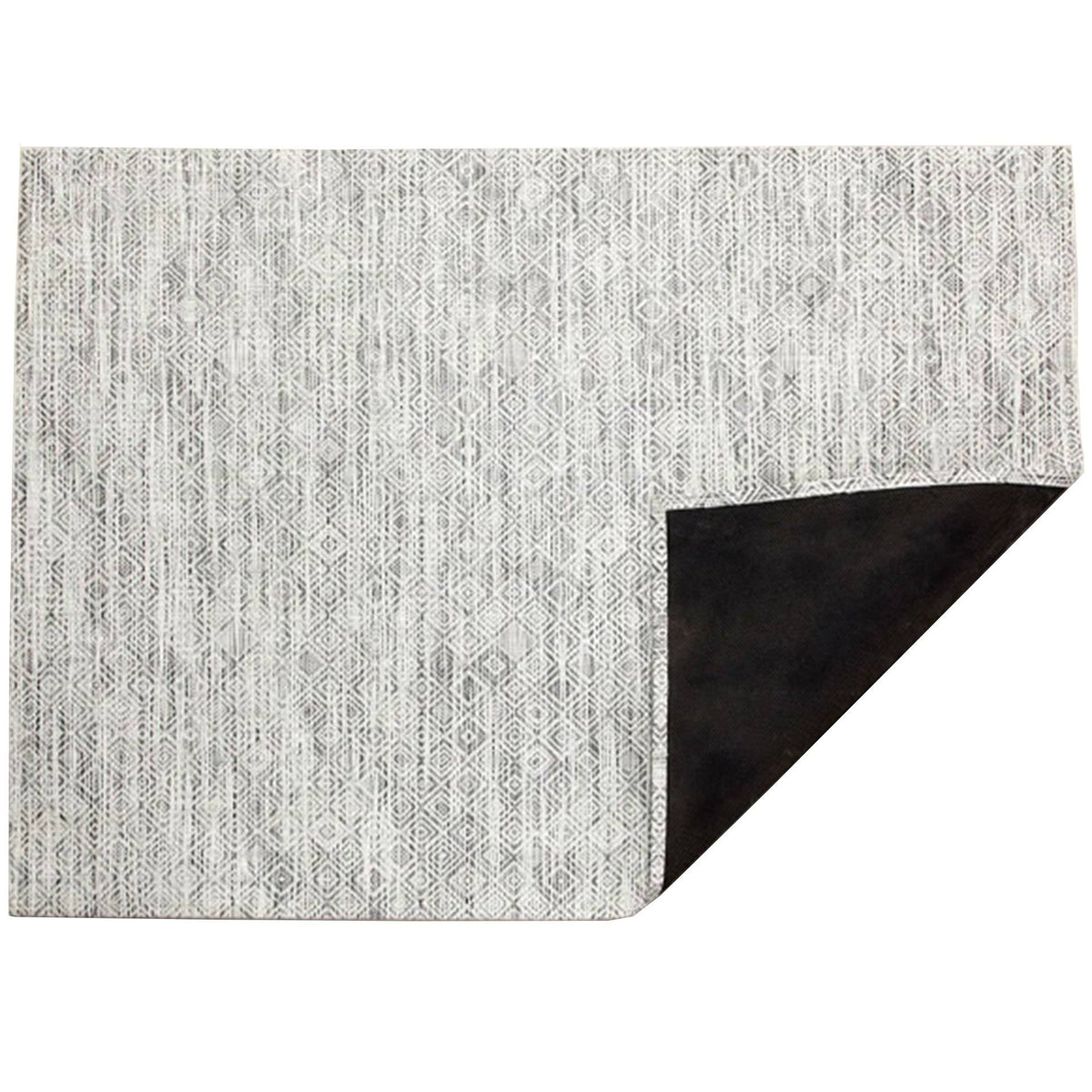 White/Black Large Woven Floor Mat P86055