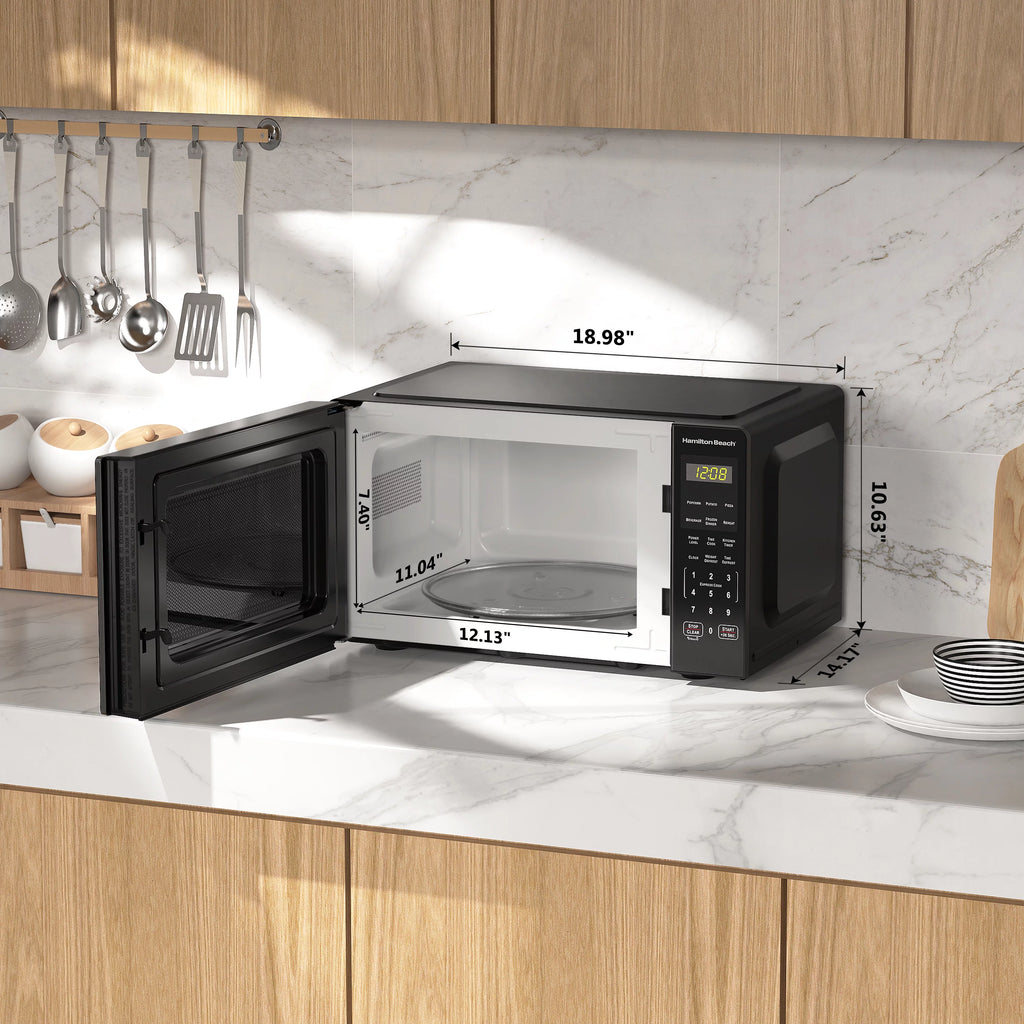 0.9 Cu ft 900 Watts Stainless Steel Countertop Microwave Oven N701
