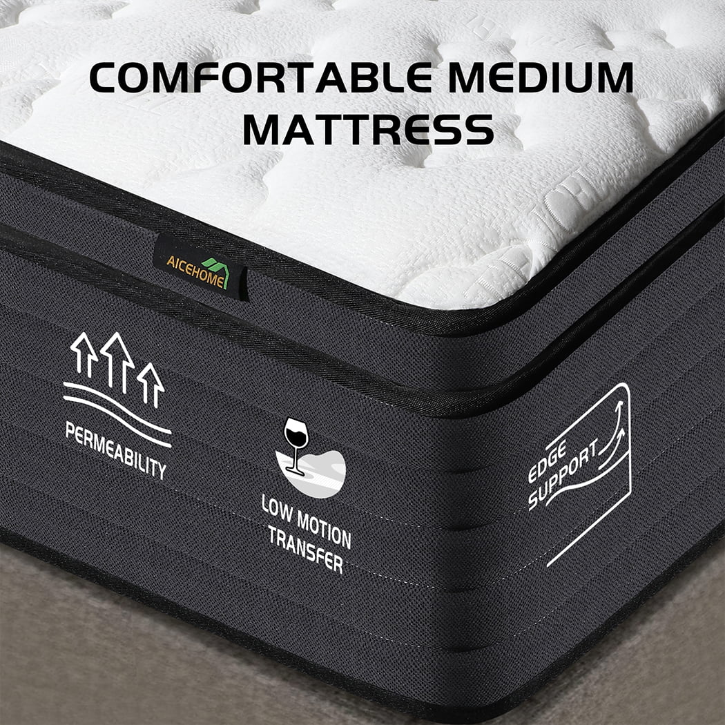 12 inch Hybrid Innerspring Gel Memory Foam Medium Firm Full Mattress X93473