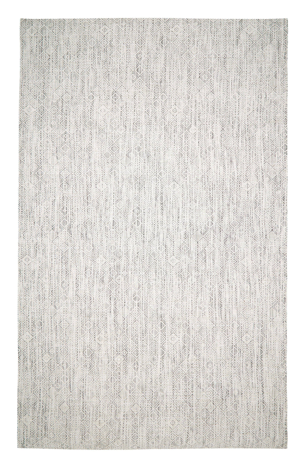 White/Black Large Woven Floor Mat P86055