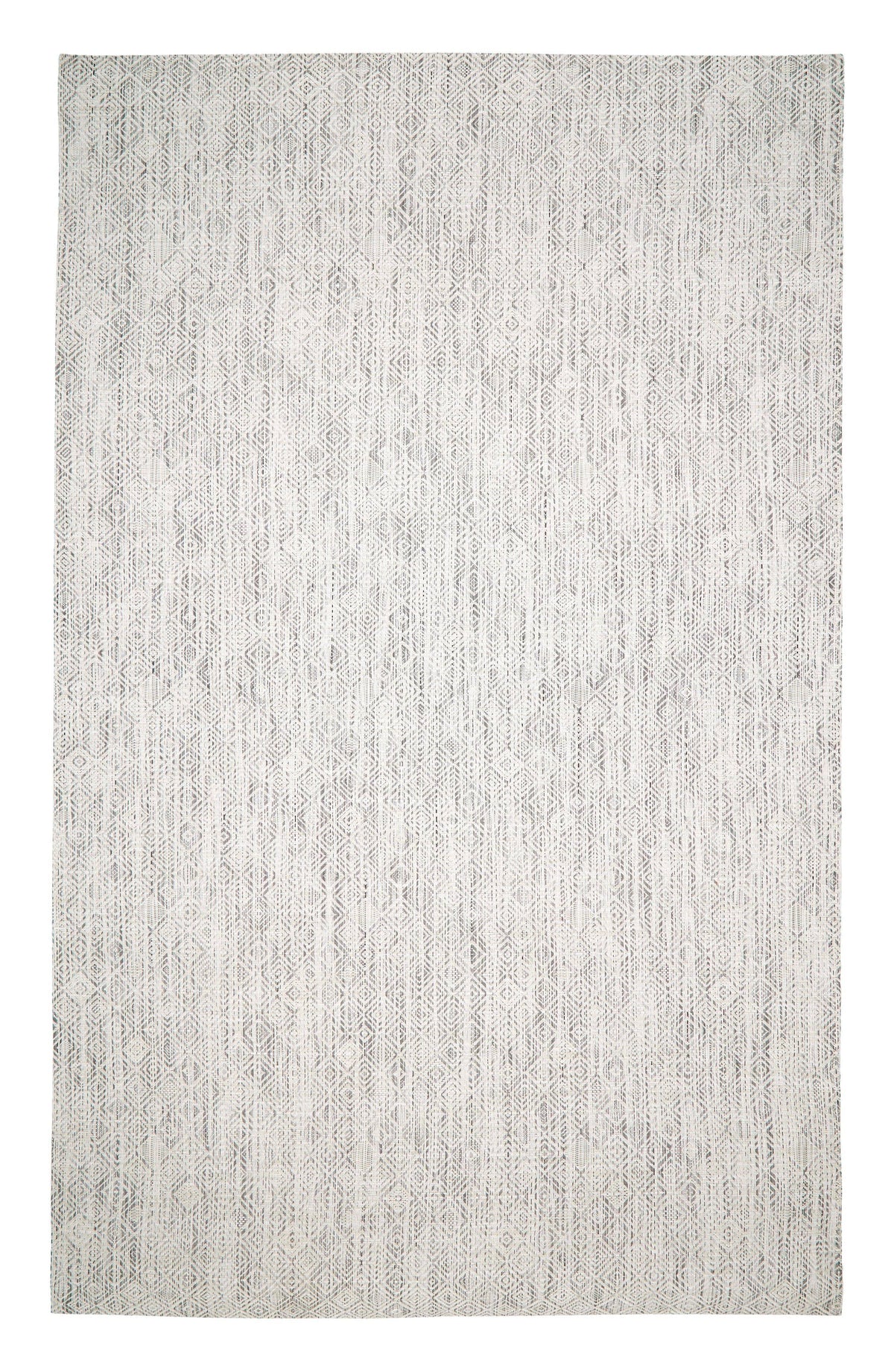 White/Black Large Woven Floor Mat P86055
