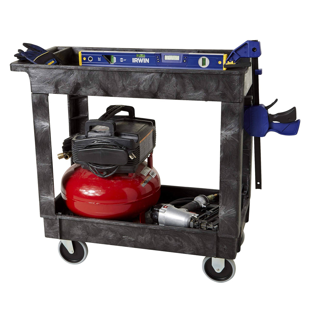 Black 2 Shelf Utility Cart L214