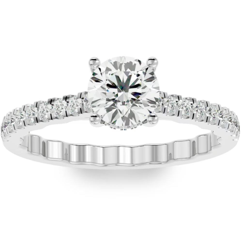 1 1/4Ct Diamond Engagement Ring in 10k White or Yellow Gold E739