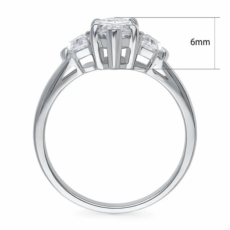14K White Gold Moissanite Diamond Engagement Ring M525793