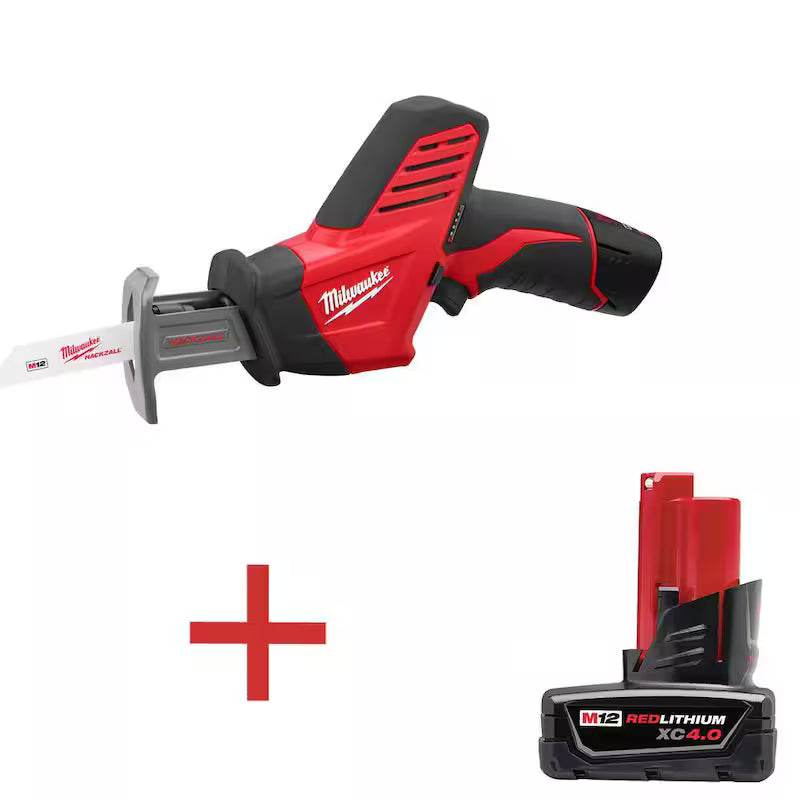 12V Cordless Reciprocating Saw Kit with 4.0Ah Battery Y394