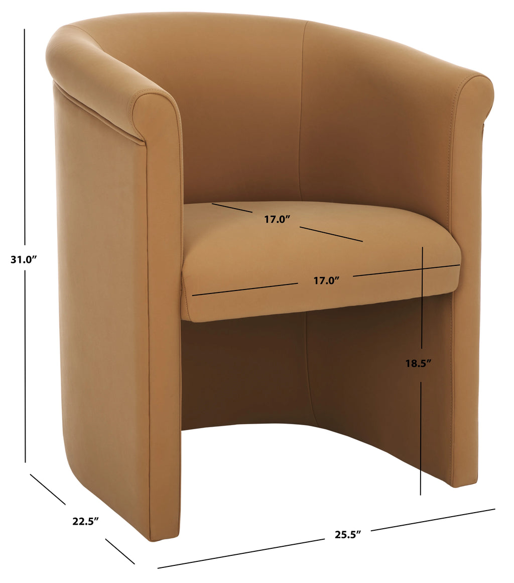 Brown Genuine Leather Dining Chair W9923