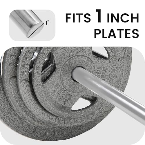 1 Inch Barbell Bar 300 Pound Capacity Z362