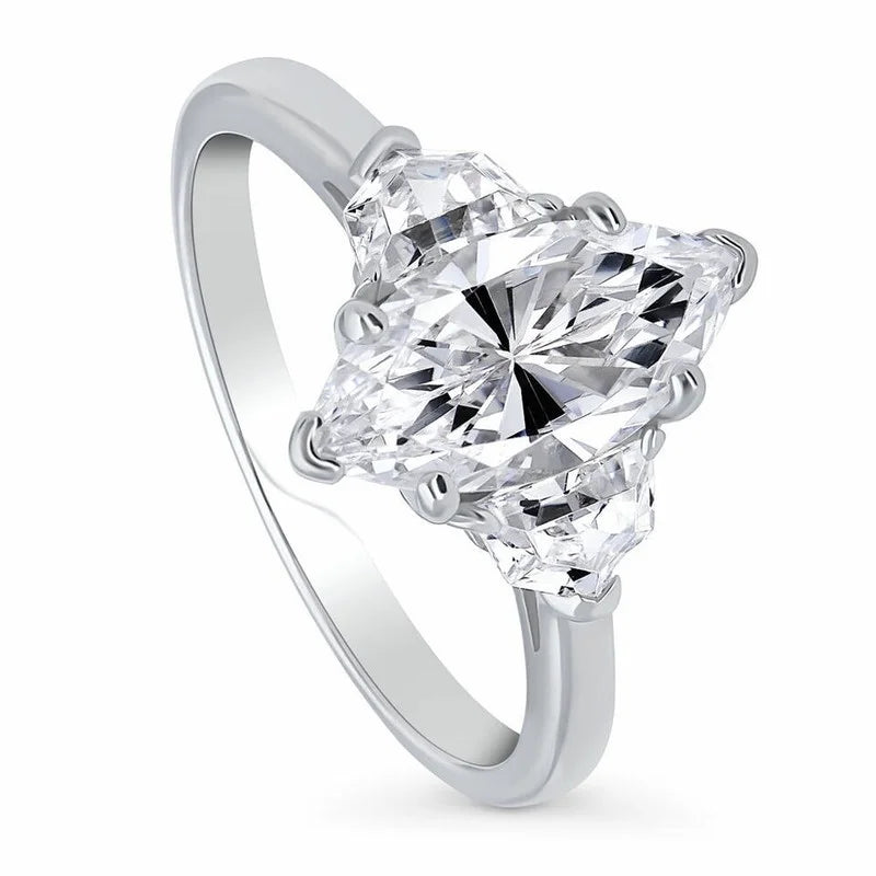 14K White Gold Moissanite Diamond Engagement Ring M525793