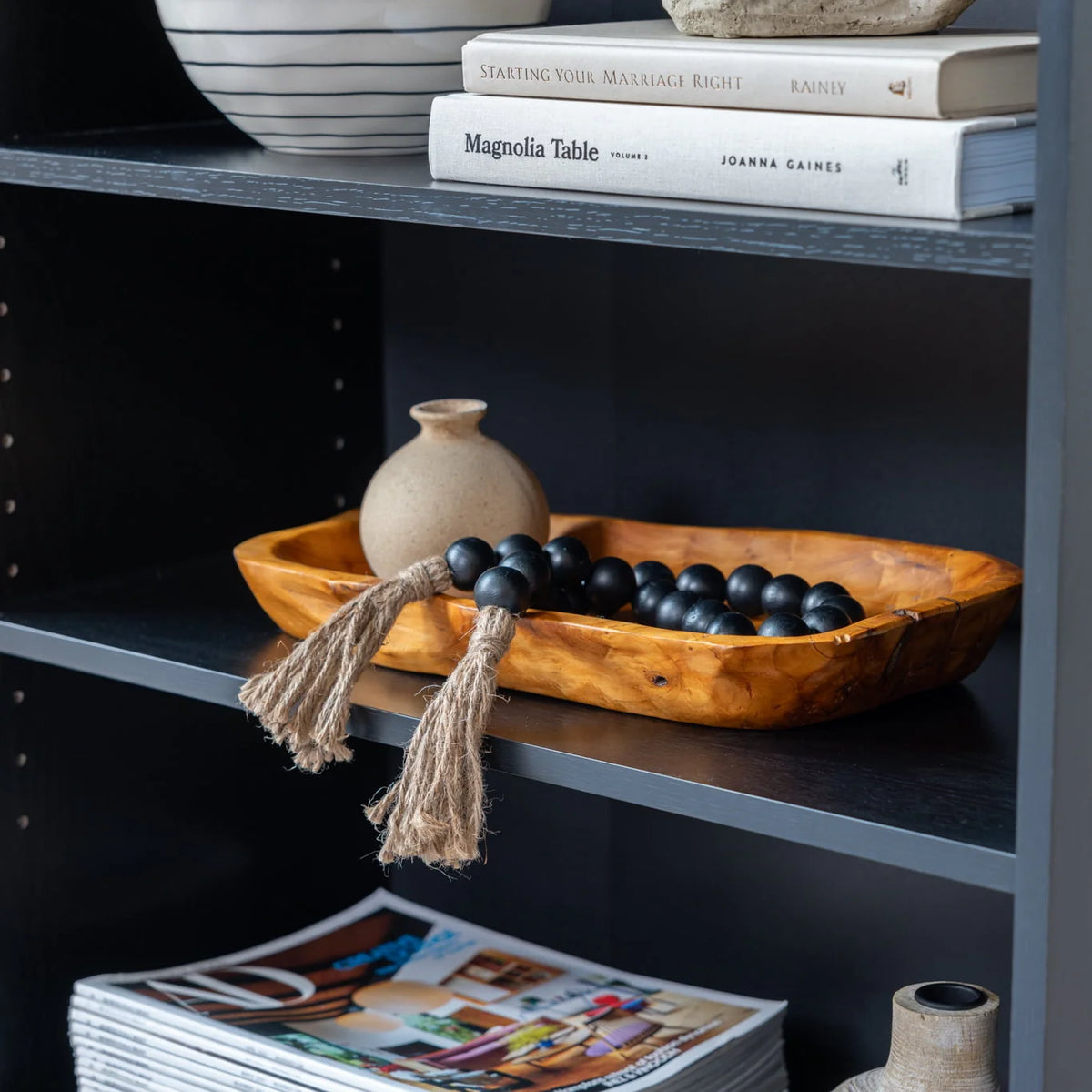 White 3-Shelf Bookcase with Adjustable Shelves O466