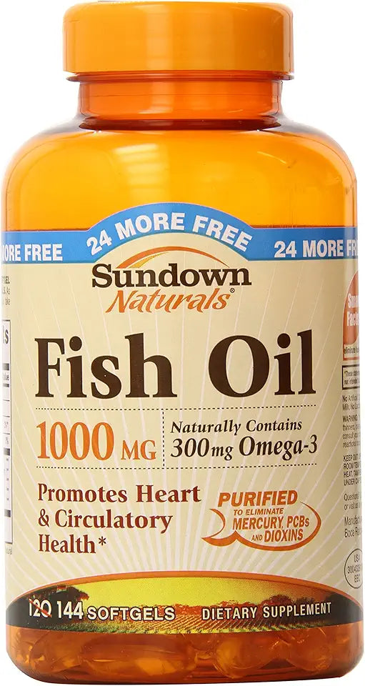 1000 mg Fish Oil 144 Softgels Pack of 2 X5855