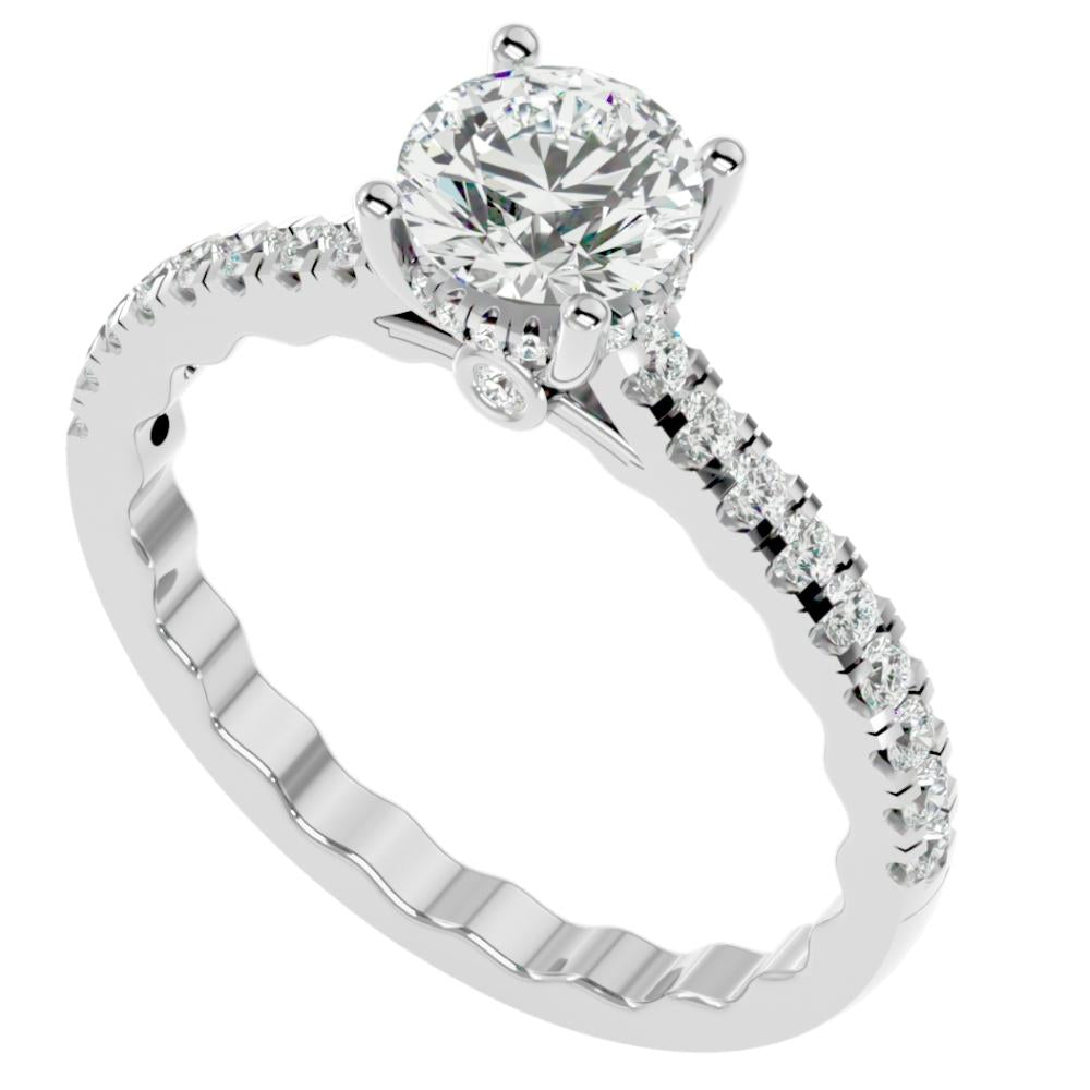 1 1/4Ct Diamond Engagement Ring in 10k White or Yellow Gold E739